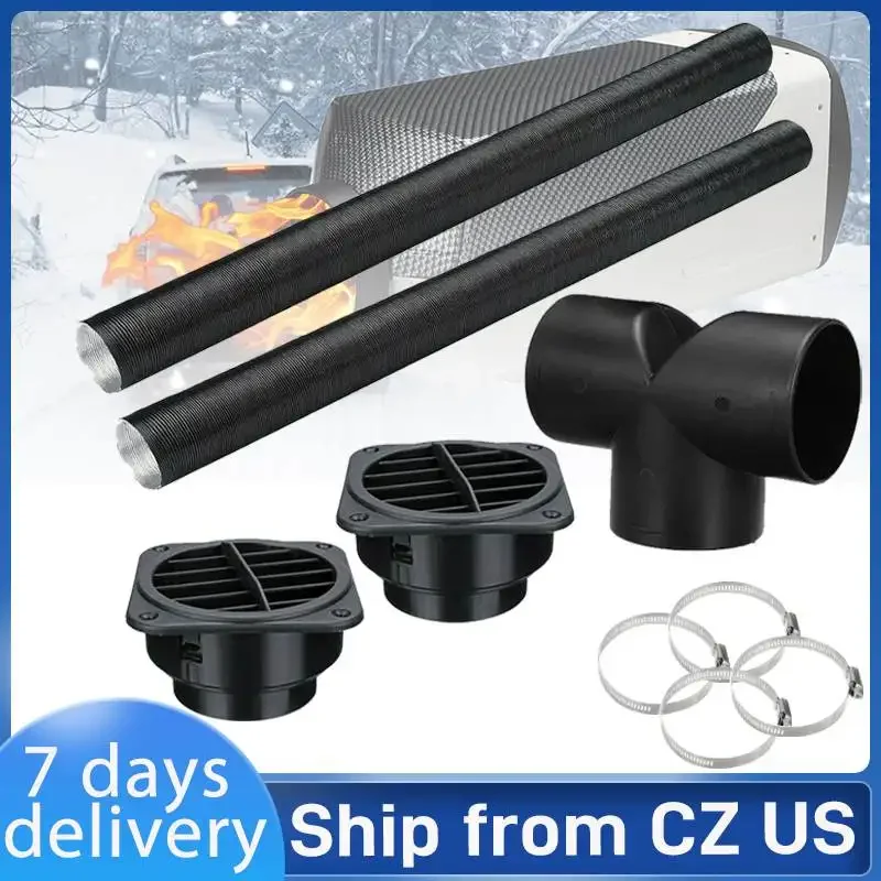 

75mm Car Truck Van Heater Pipe Duct Air Vent Outlet Set For Webasto Eberspaecher Propex Diesel Parking Heaters