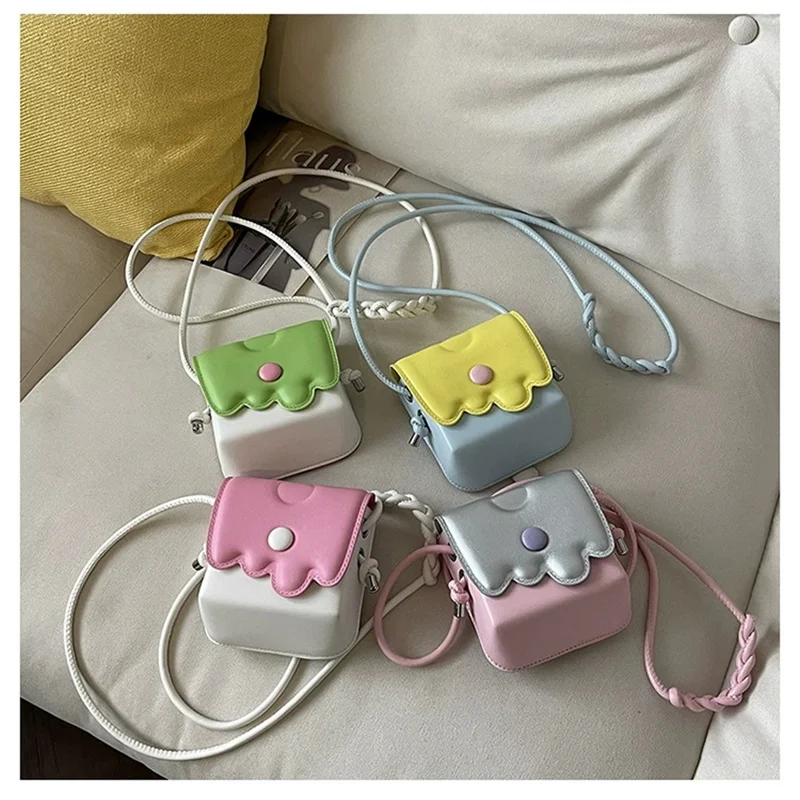 

Children's Bag 2024 New Candy Color High Quality Fashion Women's Mini Square Bag Little Girl Crossbody Bag
