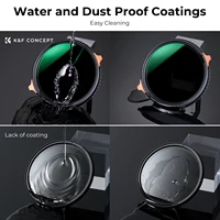 K&F CONCEPT Nano-X Series 2in1 Variable ND+CPL Circular Polarizing Filter 37-82mm ND4 to ND64 Neutral Density Camera Lens Filter 5