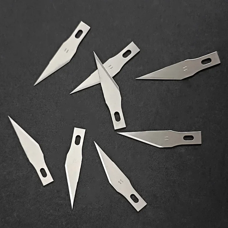 Graviermesser-Klingen Metall-Skalpellmesser 100/50/20 Stück Holzschnitzmesser-Ersatzklingen Chirurgische Skulptur-Schneidwerkzeuge – Detail 3