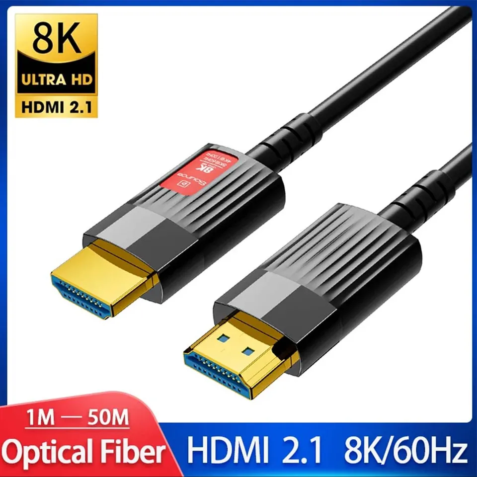 8K Fiber Optic HDMI 2.1 Cable 100ft, Fiber HDMI Cable 8K@60Hz Ultra