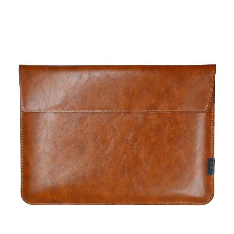 Elegant 15.6-Inch PU Leather Laptop Sleeve Case in Simple Design