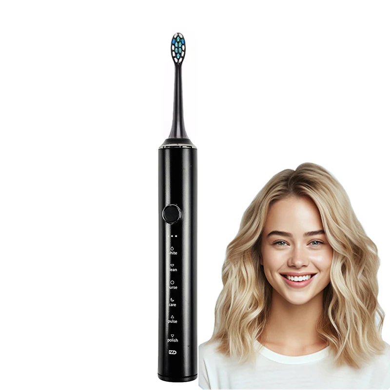Electrical Tooth Brush With 8 Brush Head Automatic Ultrasonic Soft Bristle Household Cleaning Teeth