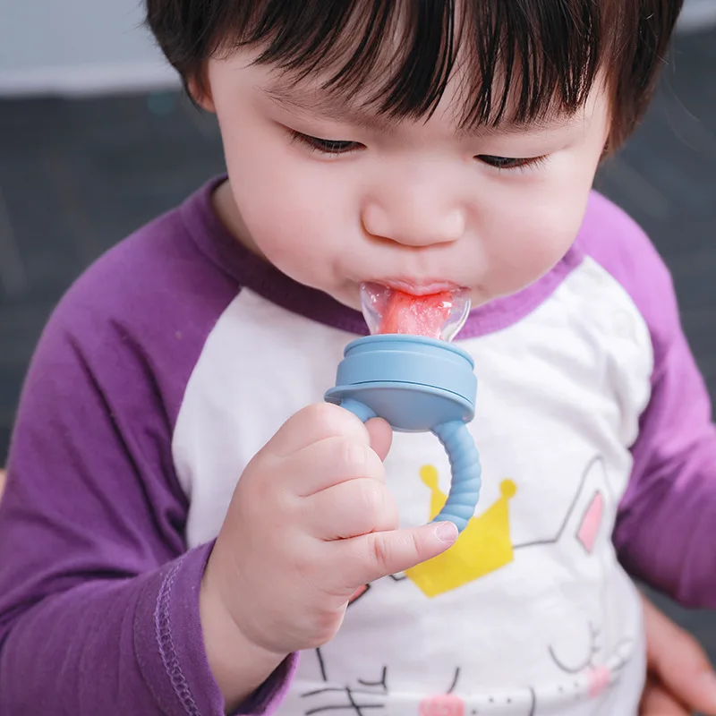 1pcs Food Bite Bag Feeder Fruit Vegetable Feeding Food Grade Silicone Feeding Tableware Silicone Baby Pacifier Bottle Feeder 3