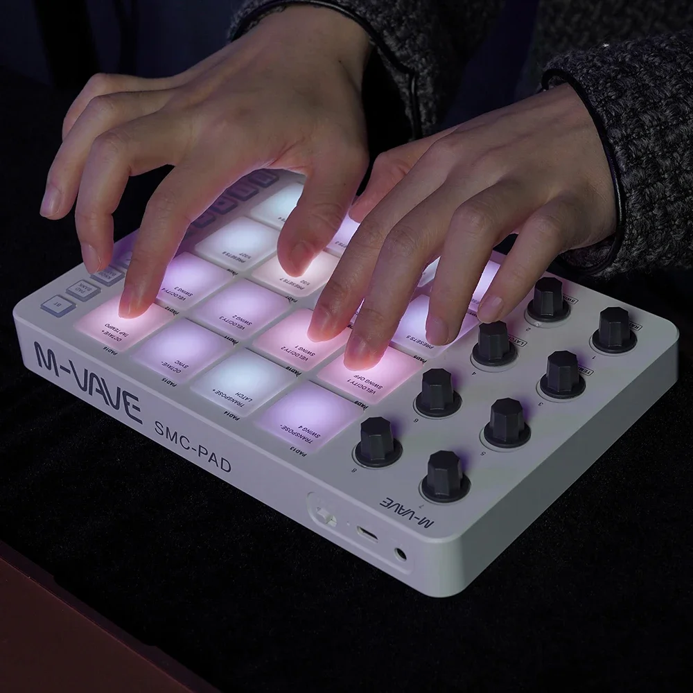M-VAVE SMC-PAD MIDI Controller Strike Pad RGB Backlight MIDI