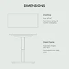 Whole Piece Standing Desk, 60 x 24 Inches Height Adjustable Desk Electric Sit Stand Desk for Home Office 5
