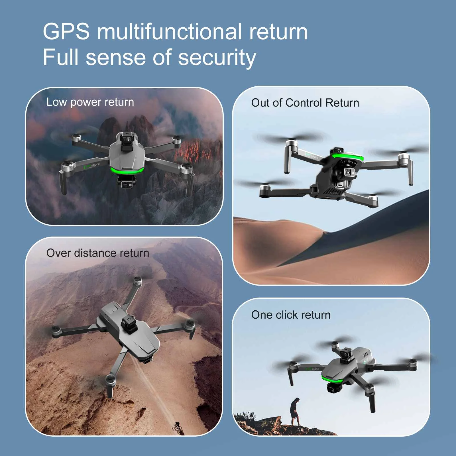 GoolRC Drone GPS con cámara 6K para adultos, 5G WiFi FPV Drone con cardán  EIS antivibración, cuadricóptero RC con motor sin escobillas, sígueme