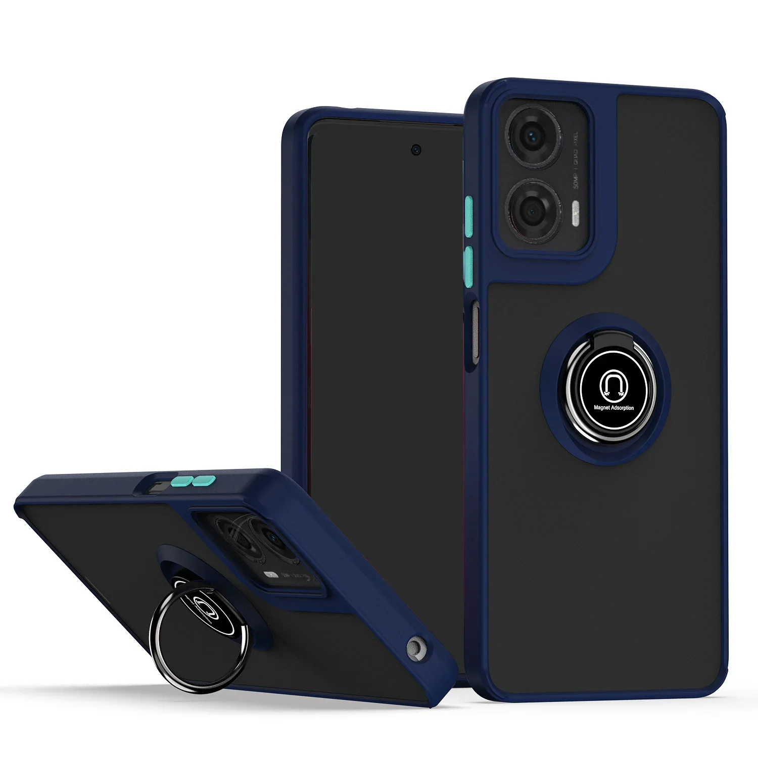 Magnetic Ring Matte Phone Case with Enhanced Design
