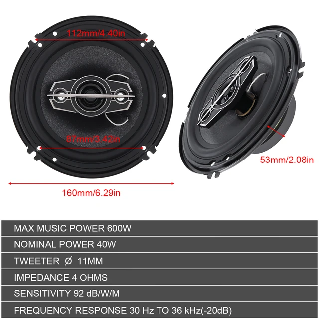 Inch Pioneer Boat Speakers Pioneer TS-MR1600 Nautica Series 2-Way
