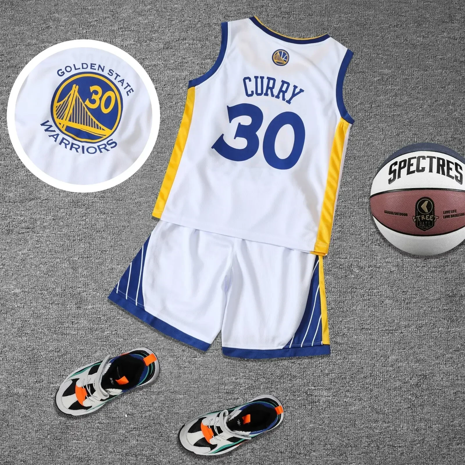 NEW 24/25 Children's clothing suit#30boy girl Basketball Jerseys set primary school jersey game team uniform training vest
