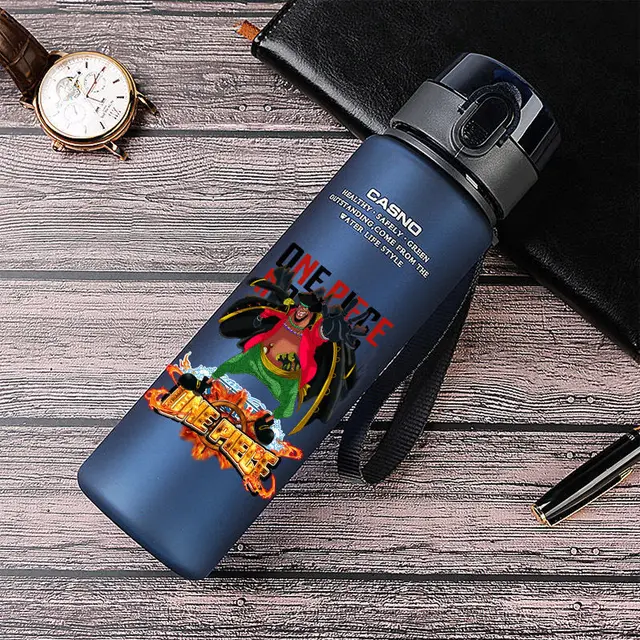 Anime One Piece Luffy Zoro Ace Sports Water Bottle Outdoor Water Bottle  with Straw Portable Water Cup Boys Girls Children 560ml