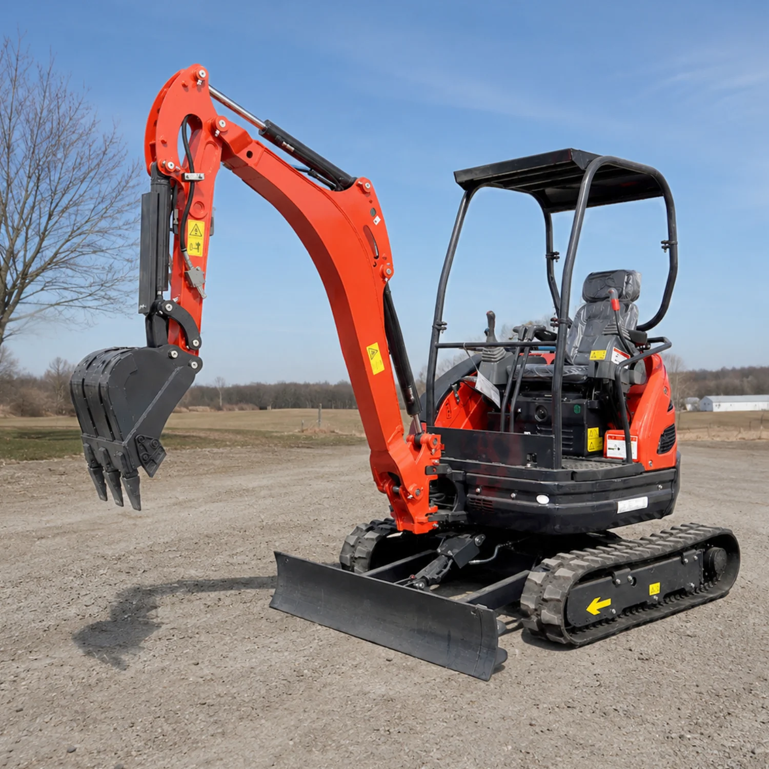 Maßgefertigter Hydraulischer Minibagger 2,3 Tonnen Kubota-Motor Direkt vom Hersteller Euro 5 EPA Kompakter Raupenbagger für Garten, Bauernhof und Zuhause