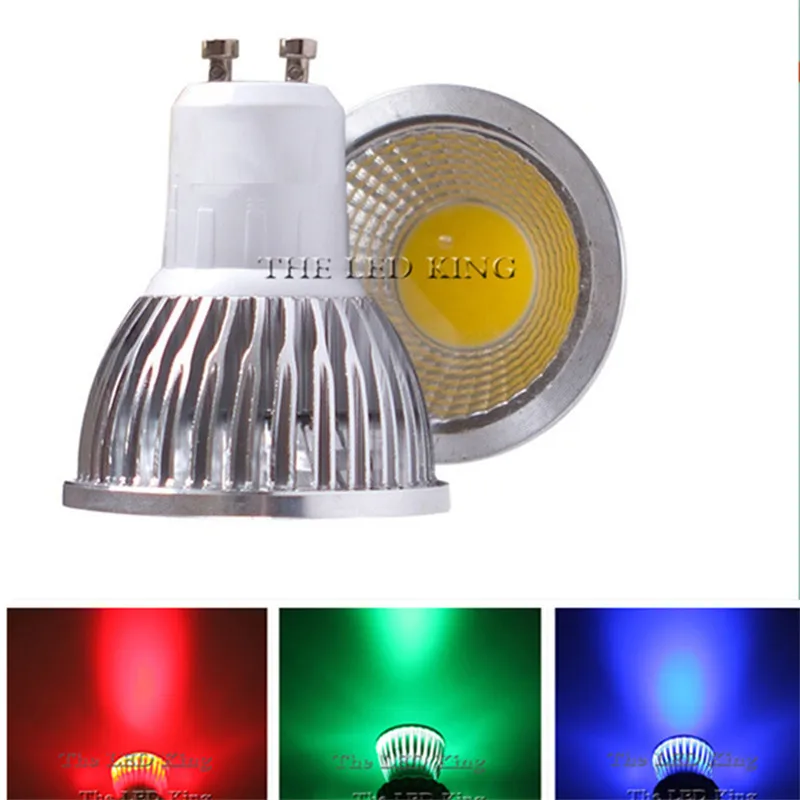 슈퍼 밝은 GU10 LED 전구 7W 10W 15W LED 램프 조명, GU10 COB GU 10 led 스포트라이트 따뜻한/차가운 흰색 빨간색 파란색 녹색 무료 배송