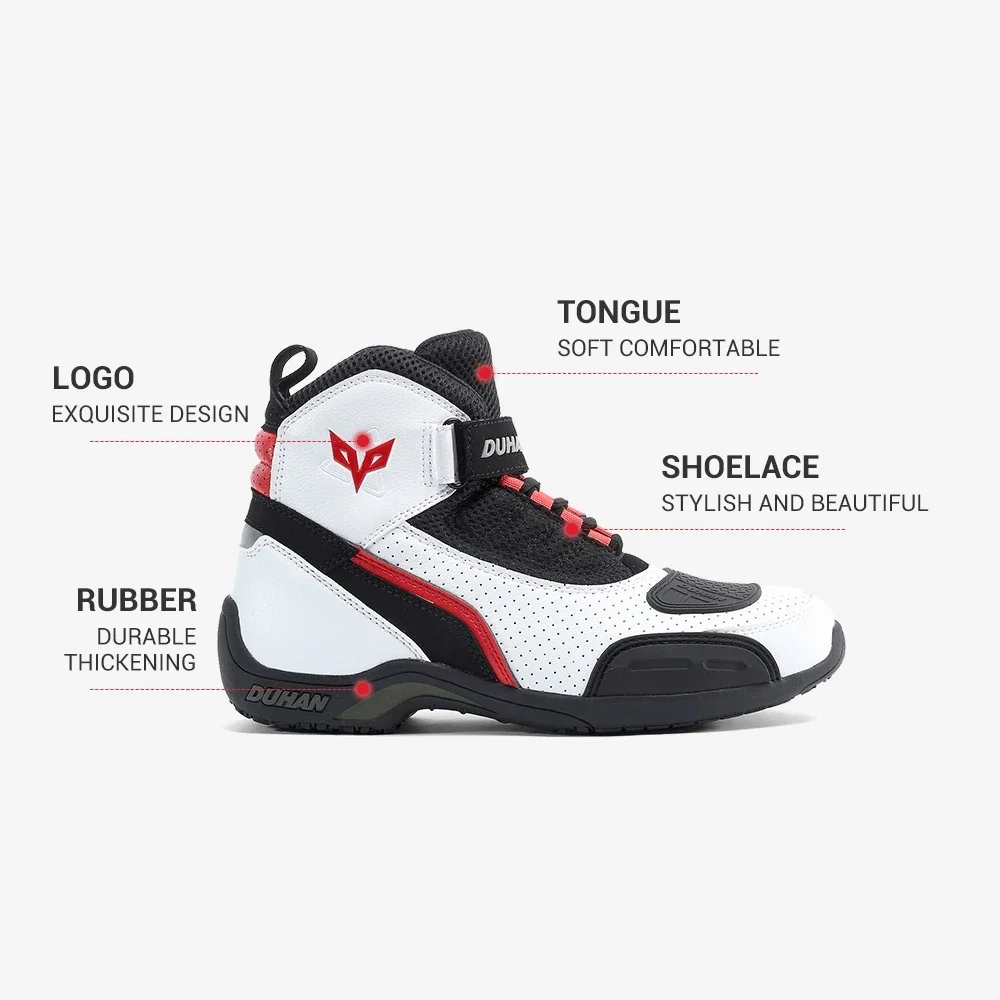 DUHAN Motorcycle protective racing Boots Mesh Men Motorcycle Shoes Motocross Off-Road Racing Boots Moto Motorbike