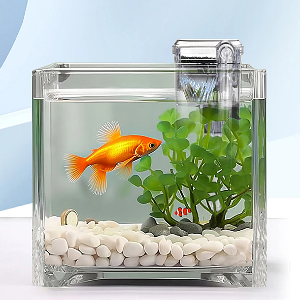 Fish Tanks Suspended Filter 2.5W 250H/L Hang Up Filter Oxygen Water Pump USB Mini Filter Aquarium Fish Tank Filter Water Purifie