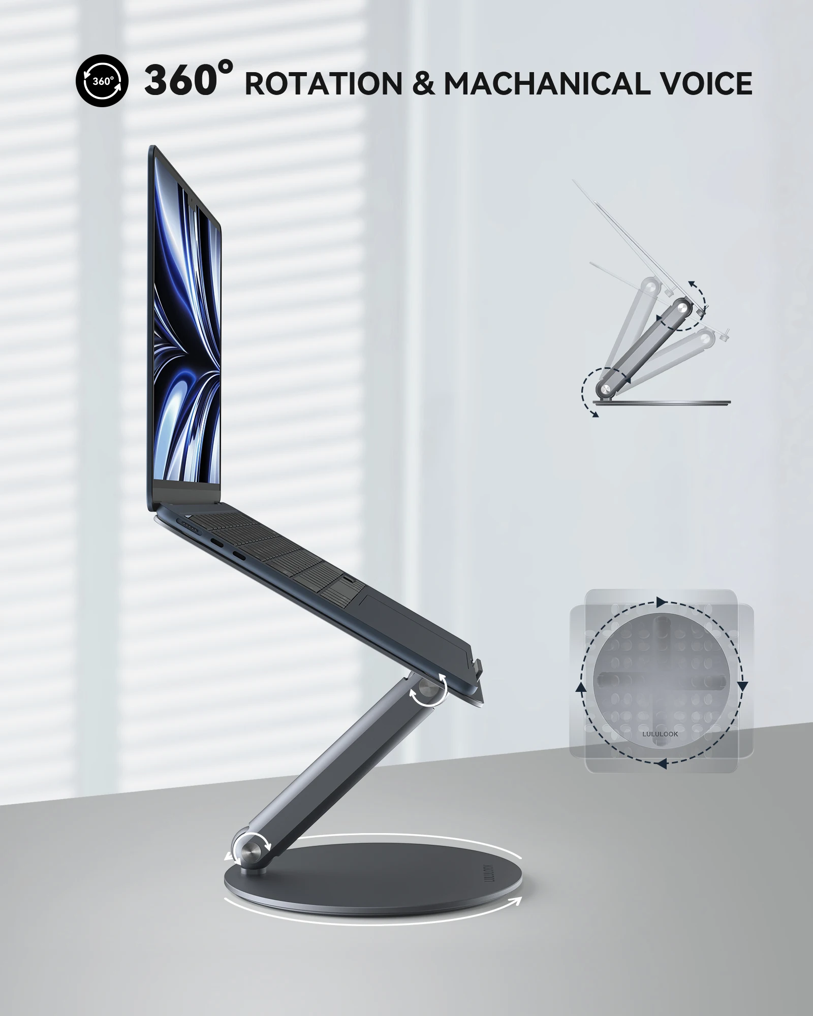 LULULOOK Foldable Notebook Stand for MacBook Pro/Air Dell Laptops 10-17inch laptop stand