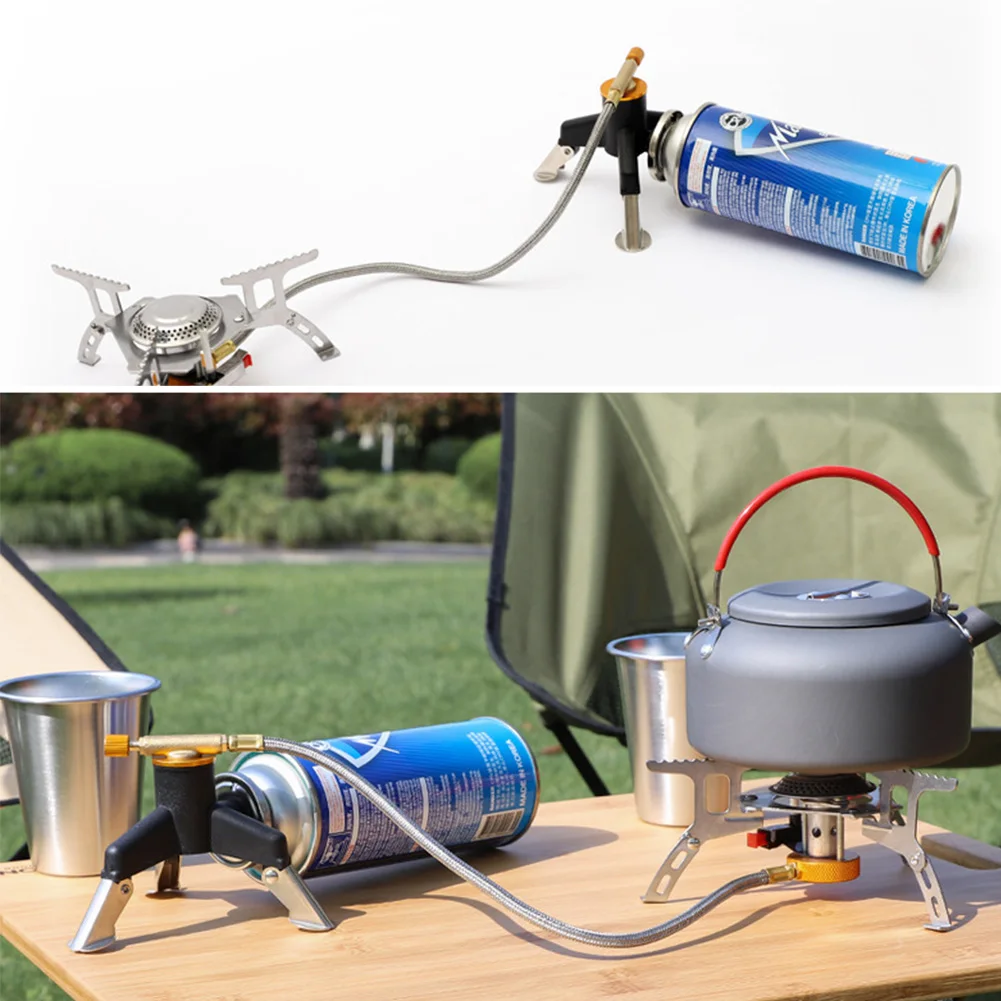 1Pc Three Legs Gas Tank Adapter Outdoor Tripod Gas Stove Connector Ultralight Tank Stand Adapter Camping Hiking Equipment