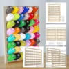 48/54 Wooden Thread Holder Wall Mounted Sewing Thread Holder with Screws for Embroidery Thread Rack for Sewing Quilting Supplies