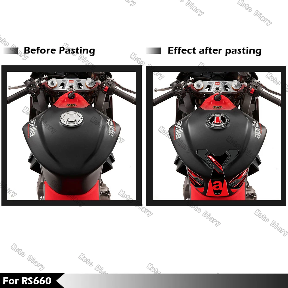 연료 탱크 스티커 오일 가스 캡, 3D 데칼 커버, 보호대 방수, Aprilia RS 660 2020 2021 2022 2023, RS660