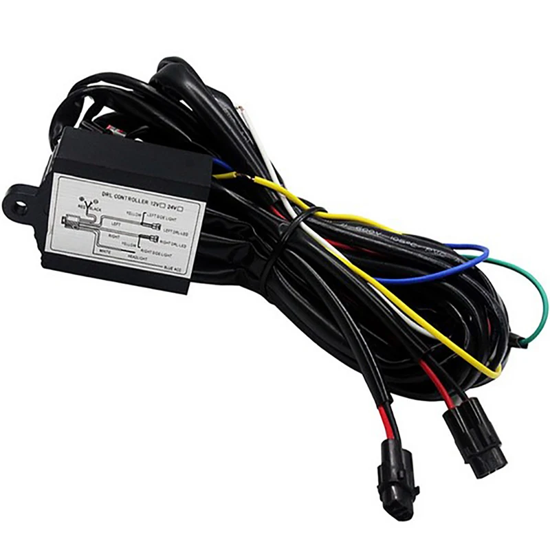 DRL 컨트롤러 자동차 자동 LED 주간 주행등, 릴레이 하네스 조광기
