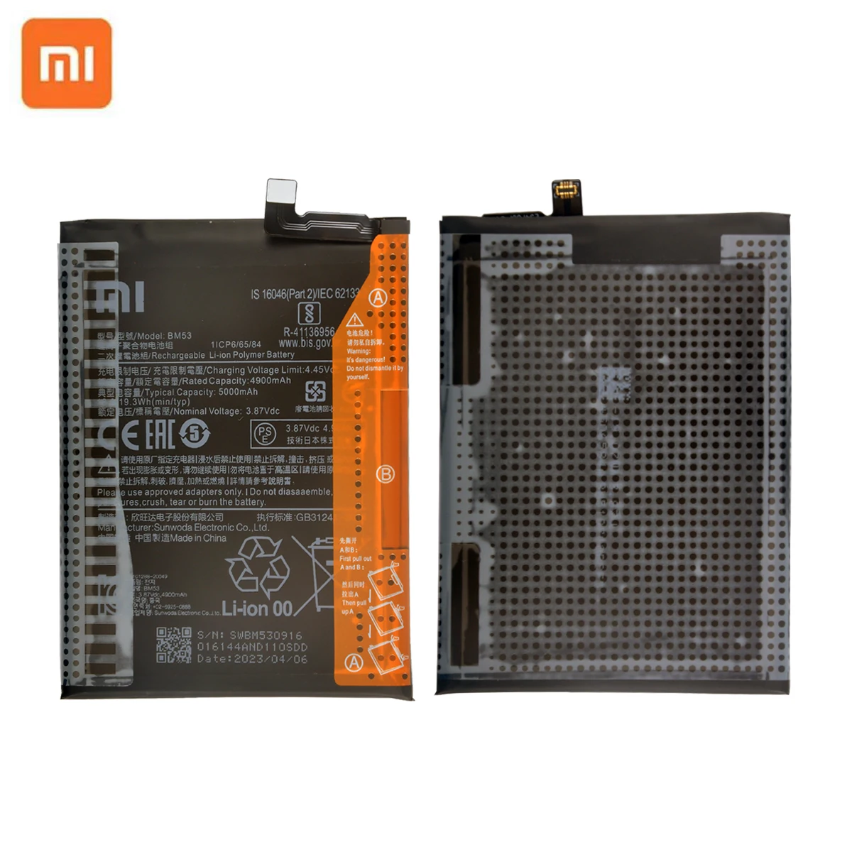 Xiao mi 100% Orginal BM53 5000mAh Battery For Xiaomi 10T/10T Pro/ Mi 10T 5G  Phone Replacement Batteries+Tools