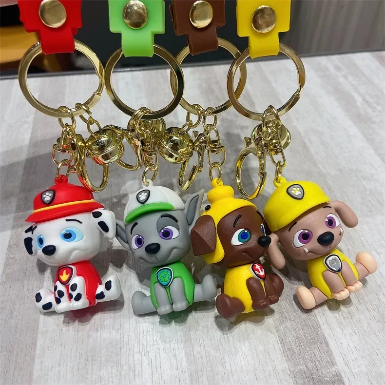 Paw Patrol Cute Keychain Chase Marshall Sky Soft Rubber Small Zaino Bag Ciondolo Portachiavi Ciondolo Regali Di Festa Per Bambini