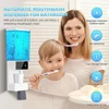 Automatic Mouthwash Dispenser With 2pcs Magnetic Cups For Household Oral Health Bathroom Wall Mounted 700ml 14.8x4.25x2.7inch 6