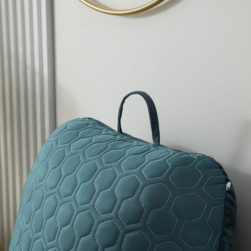 Reading Pillow Standard Bed Pillow, Back Cushion for Sitting Up in Bed with Washable Cover, Chair Arm Pillow with Pockets 5
