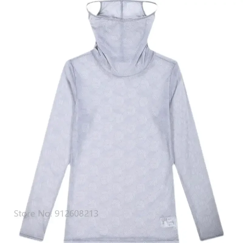 SWAN LOVE GOLF Upgrade Women Golf Shirts With Mask Female Sunscreen Ice Silk Tops Ladies Long Sleeve Cooling Dry Fit Underwear