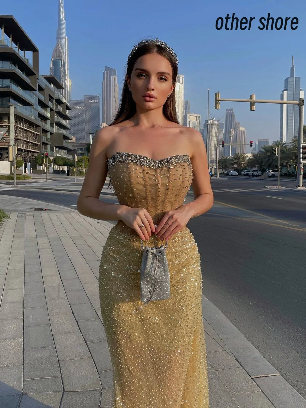 

Other Shore Elegant Vintage Sexy Mermaid Sequins Crystal Beading Customize Formal Occasion Prom Dress Evening Party Gowns