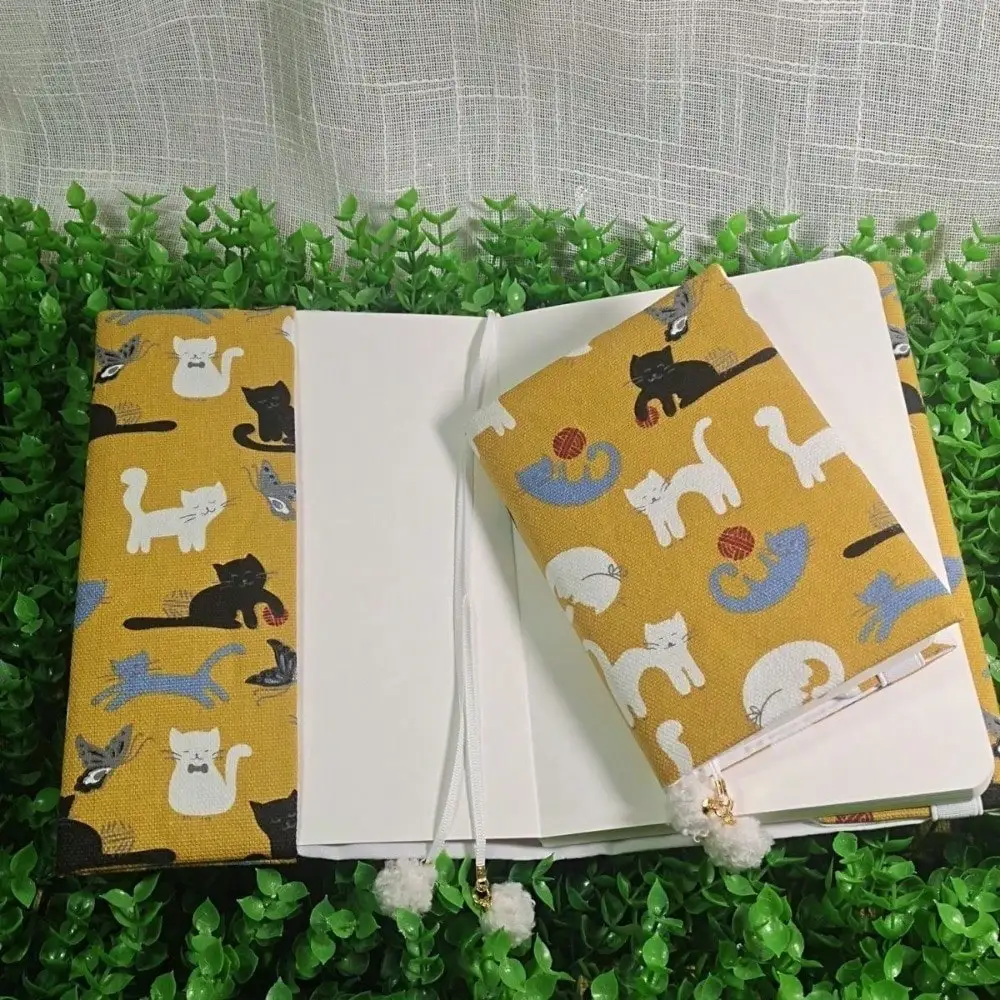 Cartoon Cat Notebook Cover - Protective Planner Case & Journal Protector