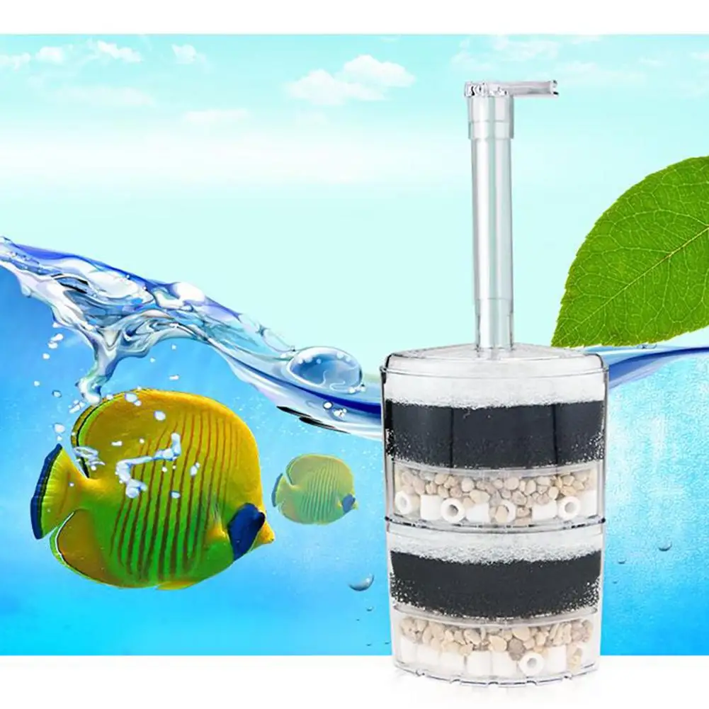 New Aquarium Filter Efficient Aquarium Internal Corner Fish Tank Filter Pneumatic Filtration Air Pump Accessories Filte