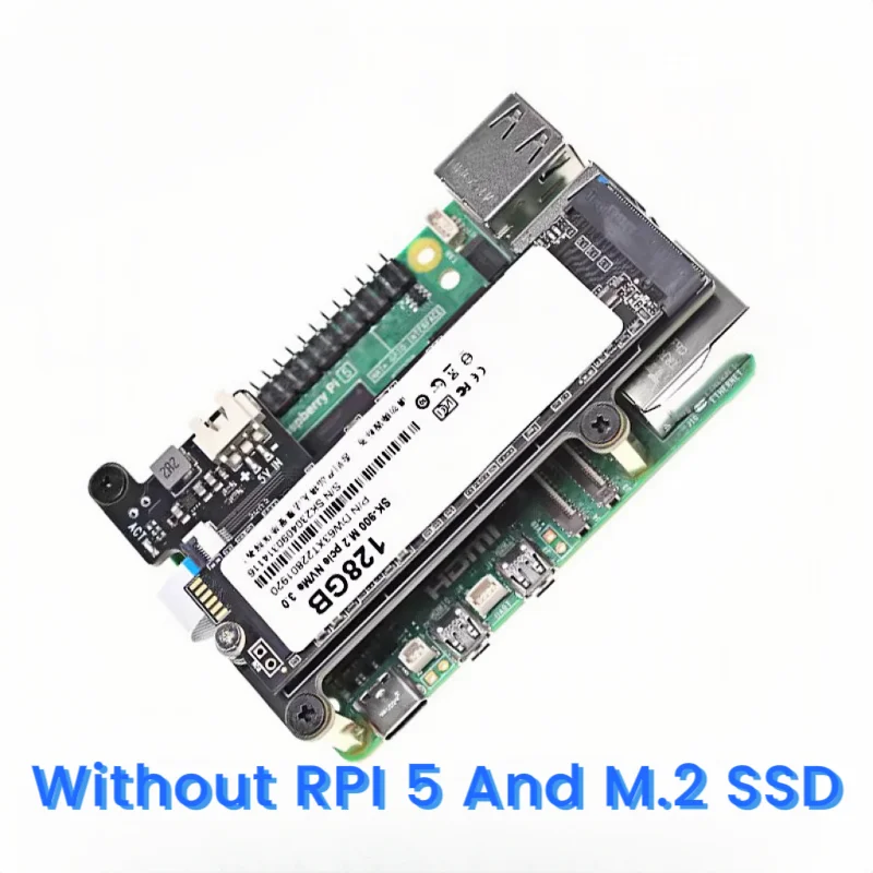 키-M SSD 쉴드 어댑터 보드, 라즈베리 파이 5 PCIE-M.2 NVMe, X1001, HAT 2280 2242 2230