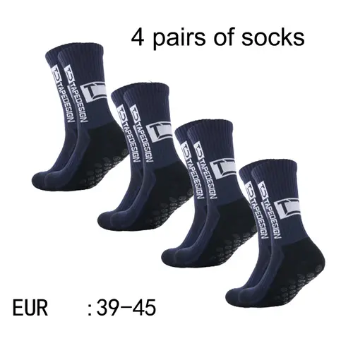4 pairs of new TC mid tube glued football socks for sports training and competition, non slip and breathable socks - Image 17