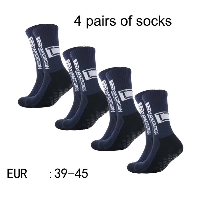 4 pairs of new TC mid tube glued football socks for sports training and competition, non slip and breathable socks - Image 17