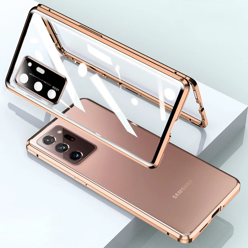 Double Sided Glass Magnetic Case For Samsung Galaxy S22 S21 S20 Ultra Note 20 10 9 8 S10 S9 S8 Plus 360 Full Phone Cover | Мобильные