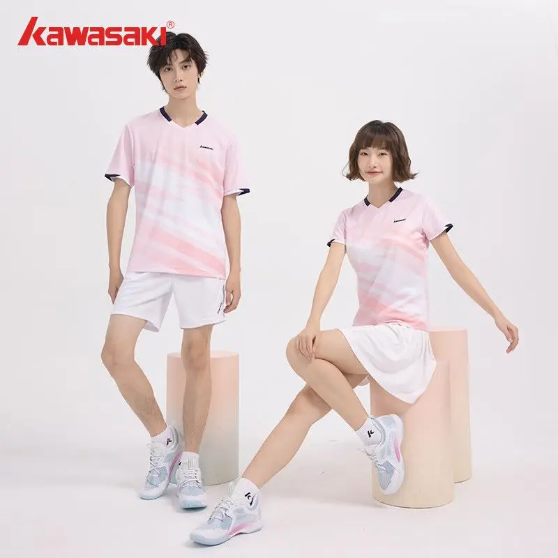 Kawasaki Badminton Clothing Short-Sleeved T-shirt B1970 Men's and Women's Competition Quick-Drying Breathable