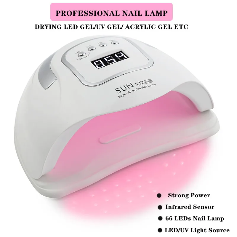 280W SUN X12MAX UV LED Nail Lamp - 66 LEDs