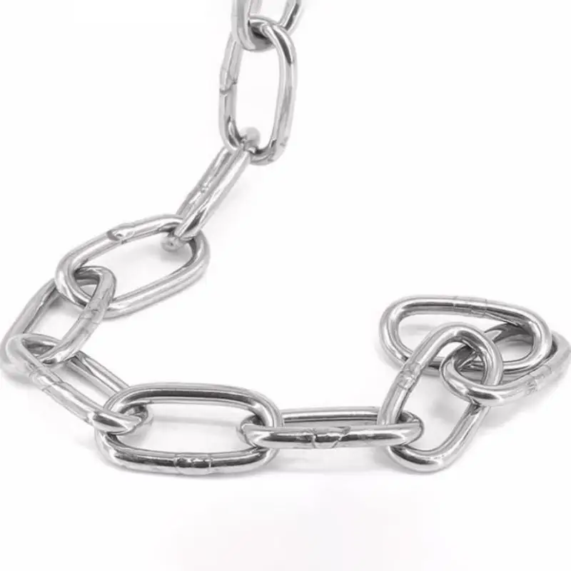 1 Meter 3/4/5/6 mm robuste Metall-Gliederkette, Schleppketten, passend zum Aufhängen von Kleidung, Schaukel, Sandsack, Bindeseil, Metallketten – Detail 9