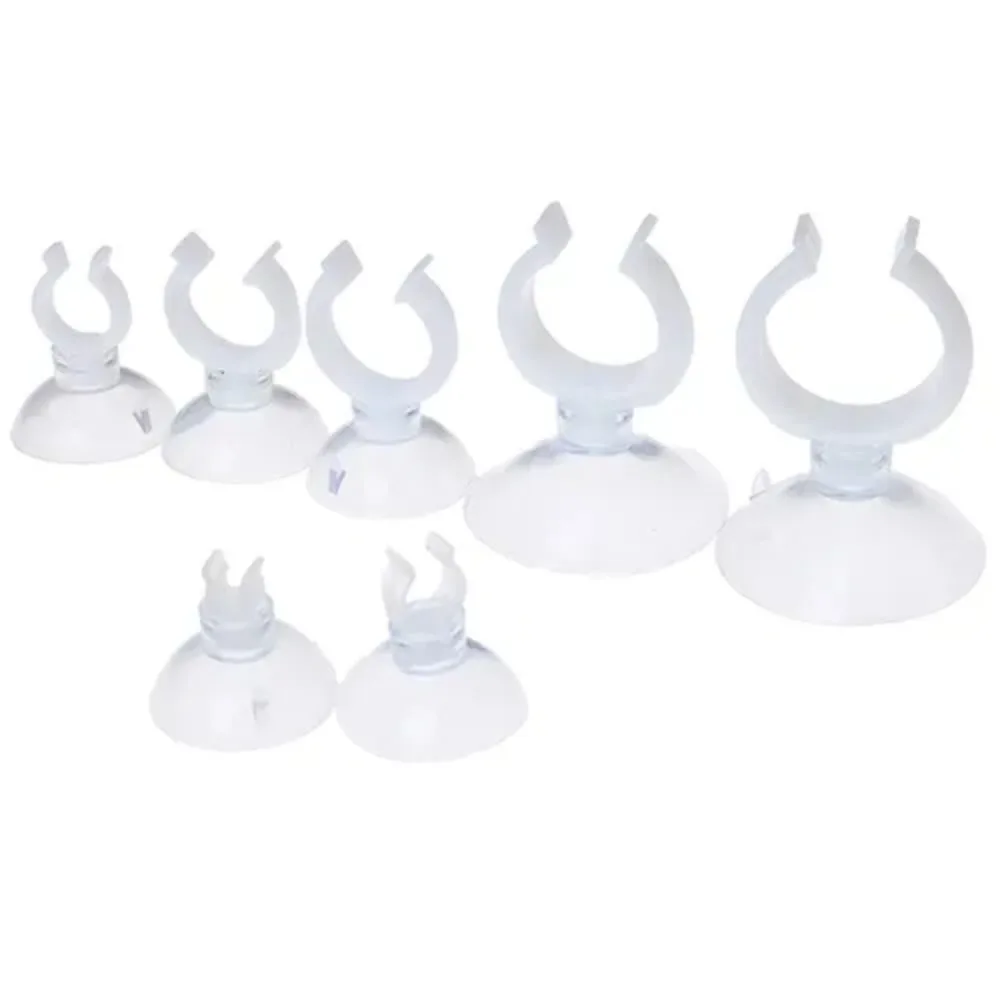 10pcs PVC Aquarium Sucker Clear Multi-specification Fish Tank Suction Cup with Hook Strong Adsorption Air Hose Clamp Hose aquarium suction cup