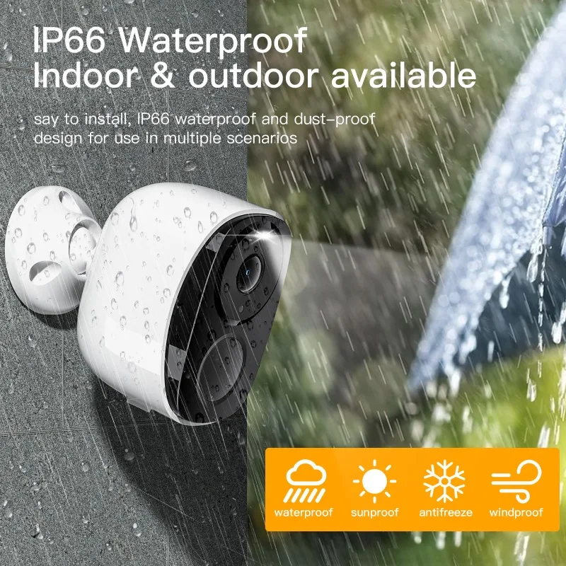 

1080P Full HD Ip Camera Wifi Outdoor Courtyard Smart Home Security Protection IP66 Waterproof Two-way Talk Surveillance Webcam