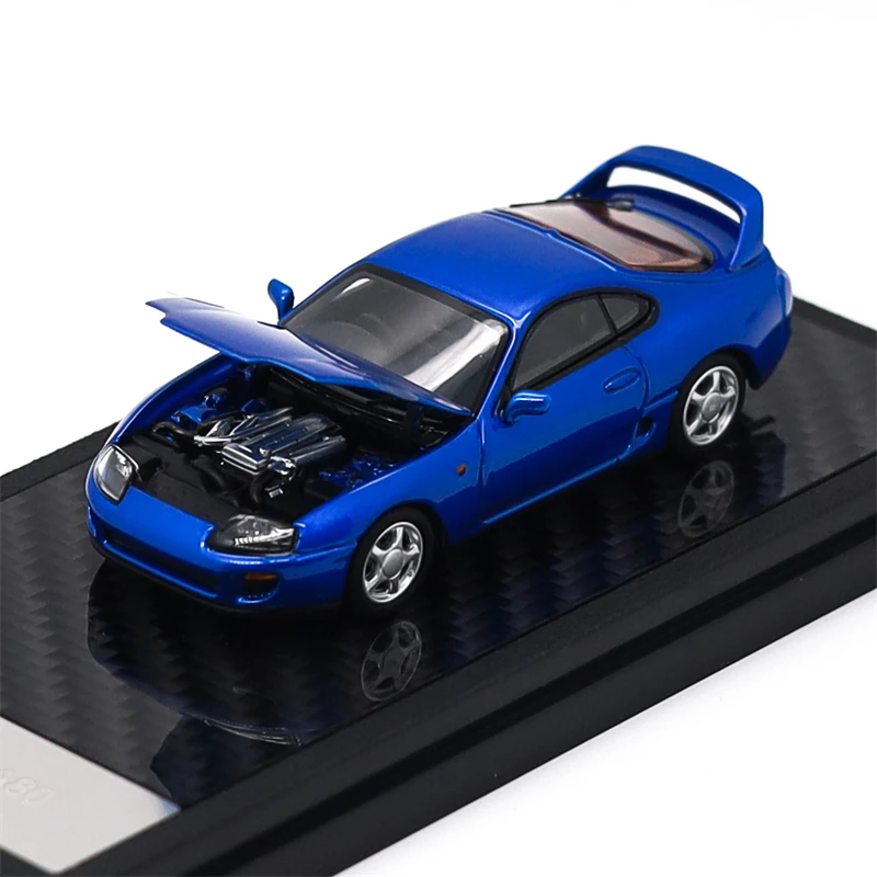 LCD 1:64 Supra Mk4 A80 옐로우 블루 그린 매직 퍼플 다이캐스트 모델 자동차