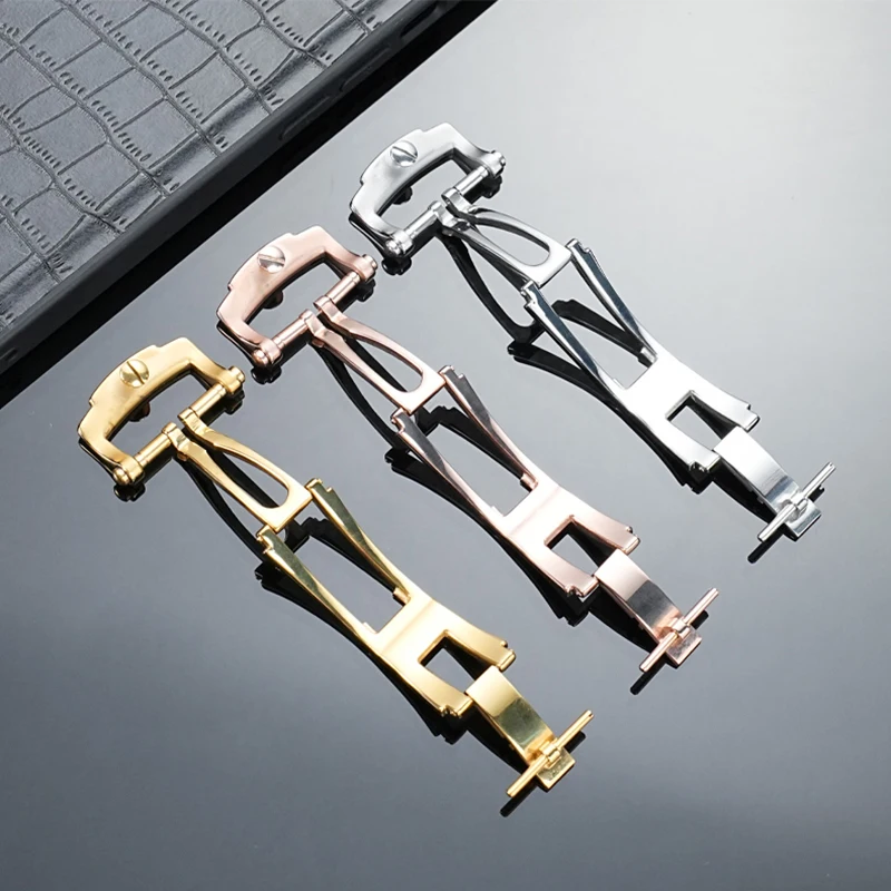 Elegant Stainless Steel Deployment Watch Clasp, 18mm