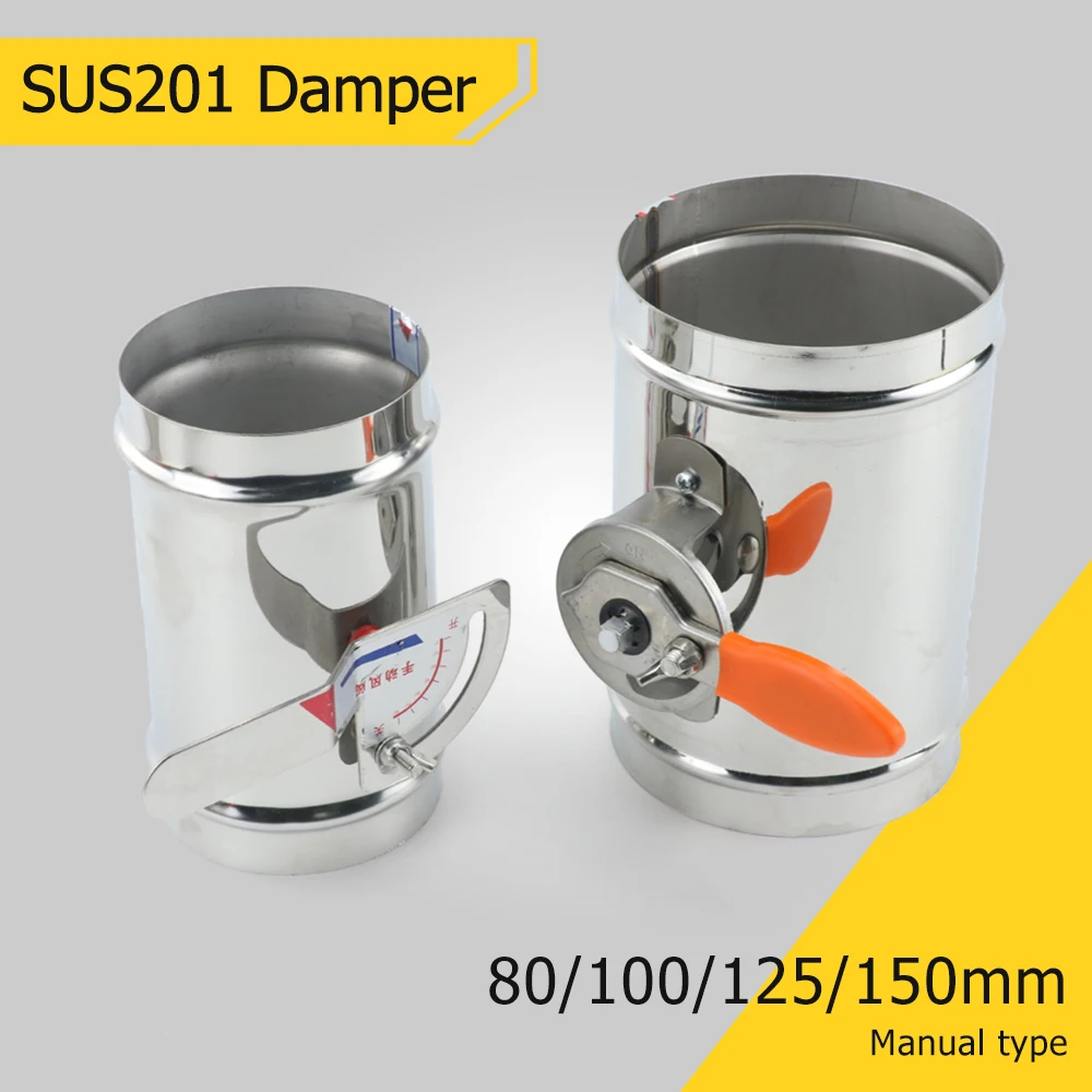 StainlessSteel201ManualAirDamperCheckValveVentilationDuctVent