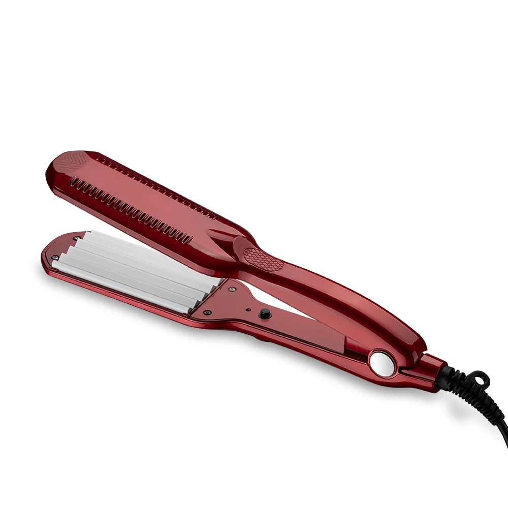 Professional ceramic corrugated iron for wave corrugation flat irons curling cone adjust temperature Wide hair Wave Plate 3