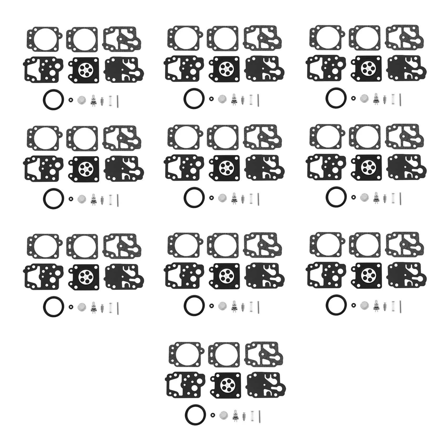 Active 10Pcs Carburetor Repair Rebuild Gasket Needle Kit for Walbro K20-WYJ Echo Husqvarna Toro Ryobi Honda Homelite Trimmer