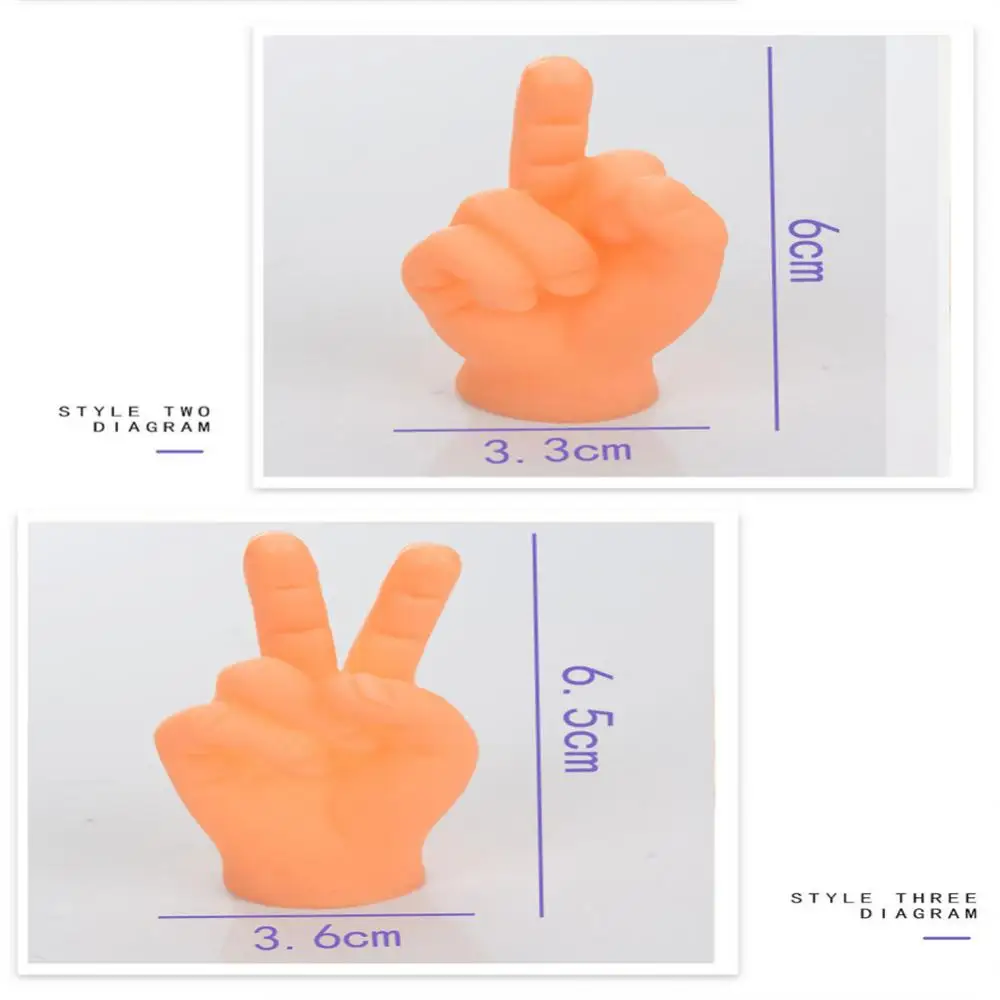 2/4/6PCS Simulation Little Hands Funny Mini Hands Foot Finger Sleeve Silicone Hand Puppet Novel Prank Finger Toys Tease Cat