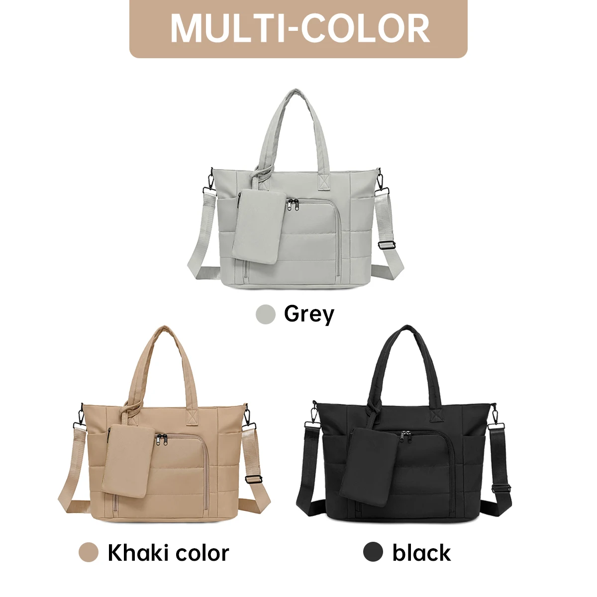 Large-Capacity Japanese-Style Crossbody Bag, Water-Repellent Nylon Messenger Bag, Casual College Student Shoulder Bag, Autumn and Winter Tote Bag for Commuting to Work