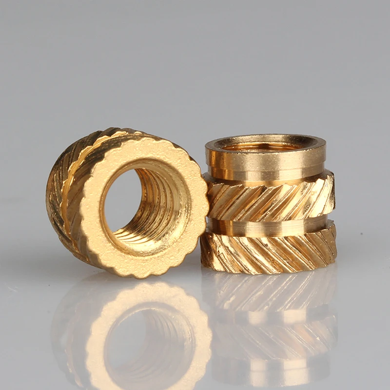 Brass Hot Melt Insert Nut Heat Molding SL-type Double Twill Injection Embedment Nut M2 M2.5 M3 M4 M5 M6