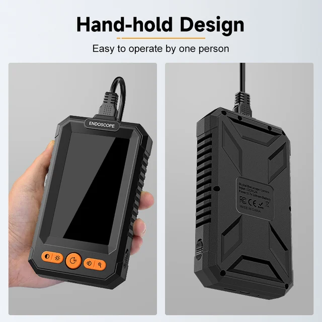 4.3'' HD Industrial Endoscope, 1080P CMOS Borescope Camera, 70° View Angle, IP67 Waterproof, 3H Battery, Type-C, for Pipe/Motor 2